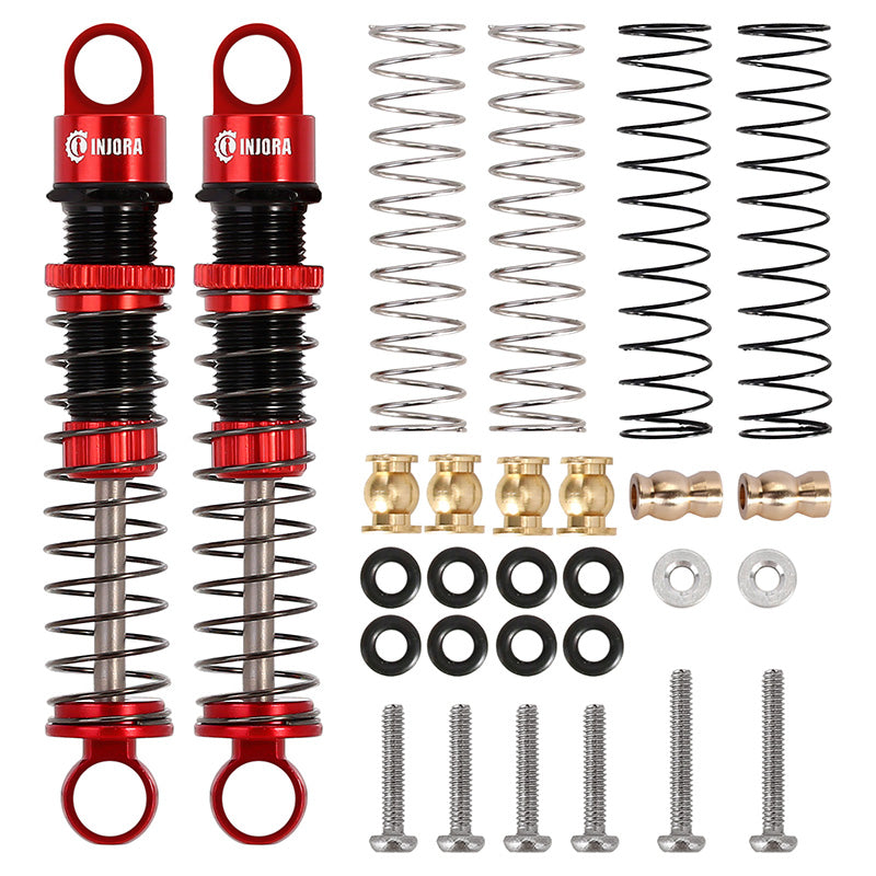 INJORA 45mm Aluminum Threaded Oil Shock Absorbers for FMS FCX24 FCX18 3 INJORA 45mm Aluminum Threaded Oil Shock Absorbers for FMS FCX24 FCX18