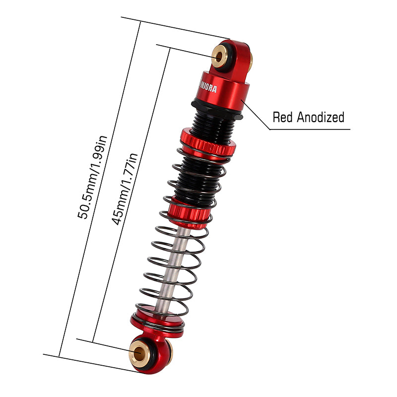 INJORA 45mm Aluminum Threaded Oil Shock Absorbers for FMS FCX24 FCX18 5 INJORA 45mm Aluminum Threaded Oil Shock Absorbers for FMS FCX24 FCX18