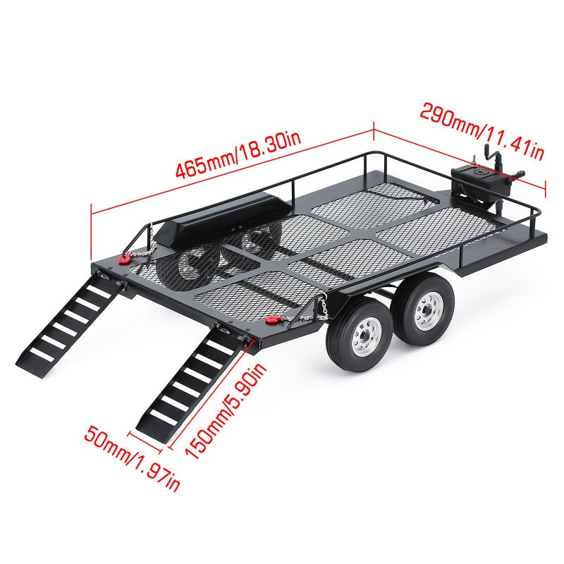 INJORA 465*290mm Metal Trailer for 1/10 RC Crawler 3 INJORA 465*290mm Metal Trailer for 1/10 RC Crawler