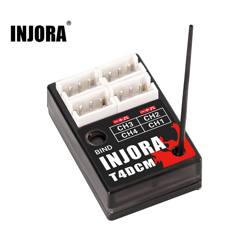 INJORA 4CH T4DCM Compact Receiver for INJORA Transmitter T6DC T6DCG T6M
