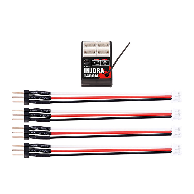 INJORA 4CH T4DCM Compact Receiver for INJORA Transmitter T6DC T6DCG T6M 3 INJORA 4CH T4DCM Compact Receiver for INJORA Transmitter T6DC T6DCG T6M
