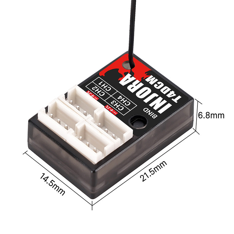 INJORA 4CH T4DCM Compact Receiver for INJORA Transmitter T6DC T6DCG T6M 4 INJORA 4CH T4DCM Compact Receiver for INJORA Transmitter T6DC T6DCG T6M