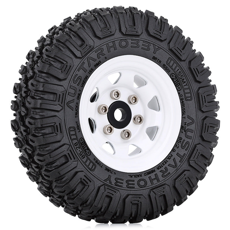 INJORA 4PCS 1.55" 85*28mm Beadlock Wheel Rim Tire Set for 1/10 RC Crawler 11 INJORA 4PCS 1.55" 85*28mm Beadlock Wheel Rim Tire Set for 1/10 RC Crawler