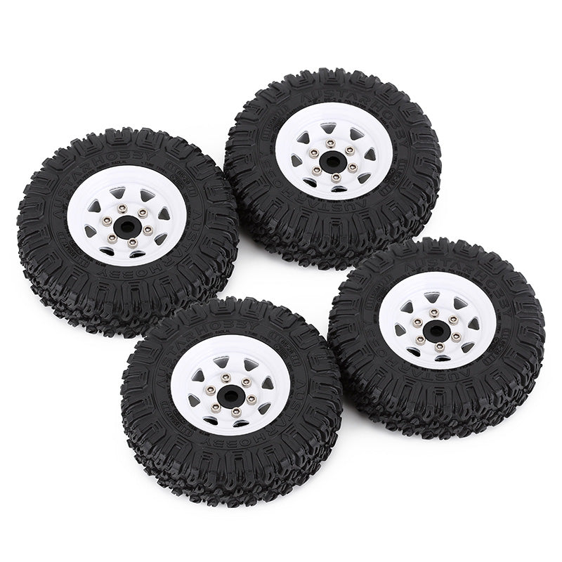 INJORA 4PCS 1.55" 85*28mm Beadlock Wheel Rim Tire Set for 1/10 RC Crawler 13 INJORA 4PCS 1.55" 85*28mm Beadlock Wheel Rim Tire Set for 1/10 RC Crawler