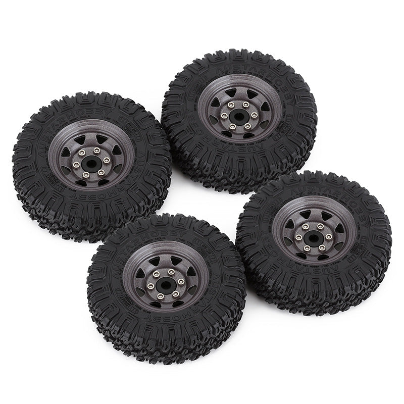 INJORA 4PCS 1.55" 85*28mm Beadlock Wheel Rim Tire Set for 1/10 RC Crawler 9 INJORA 4PCS 1.55" 85*28mm Beadlock Wheel Rim Tire Set for 1/10 RC Crawler