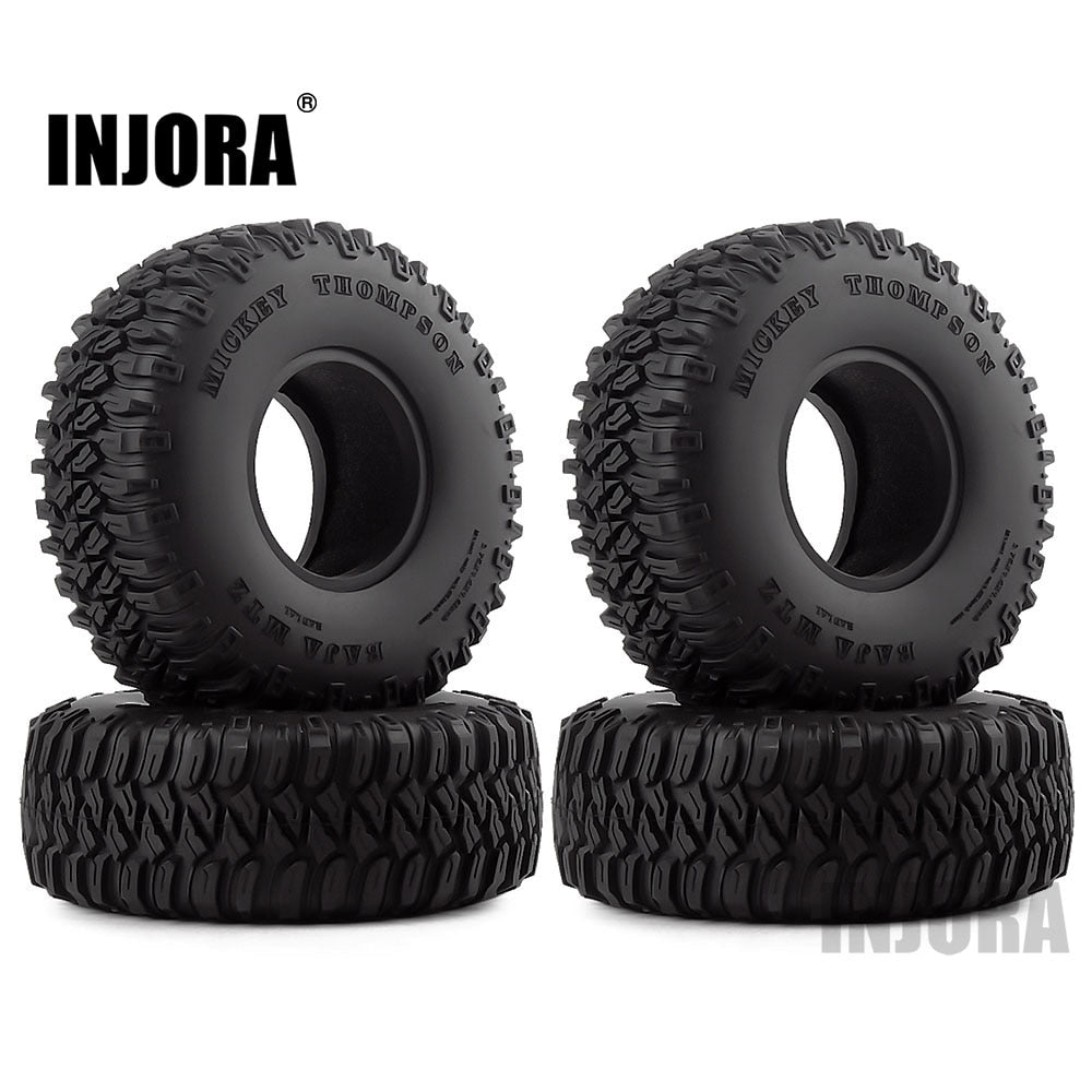 INJORA 4PCS 1.55" 95*35mm Soft Rubber Tires for 1/10 RC Crawler(T2020)