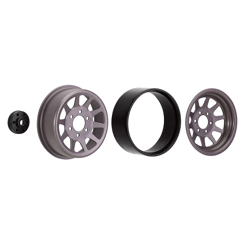 INJORA 4PCS 1.9" 10-spoke Metal Beadlock Wheel Rims for 1/10 RC Crawler 12 INJORA 4PCS 1.9" 10-spoke Metal Beadlock Wheel Rims for 1/10 RC Crawler