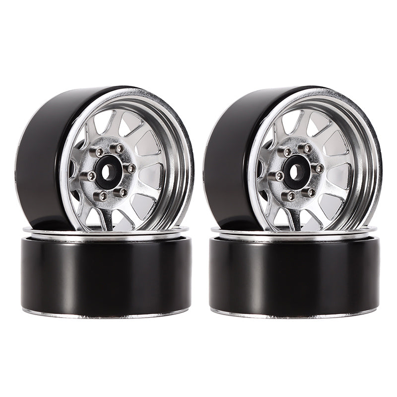 INJORA 4PCS 1.9" 10-spoke Metal Beadlock Wheel Rims for 1/10 RC Crawler 13 INJORA 4PCS 1.9" 10-spoke Metal Beadlock Wheel Rims for 1/10 RC Crawler