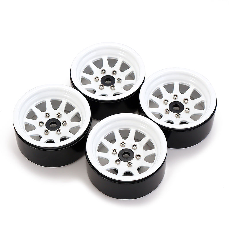 INJORA 4PCS 1.9" 10-spoke Metal Beadlock Wheel Rims for 1/10 RC Crawler 19 INJORA 4PCS 1.9" 10-spoke Metal Beadlock Wheel Rims for 1/10 RC Crawler