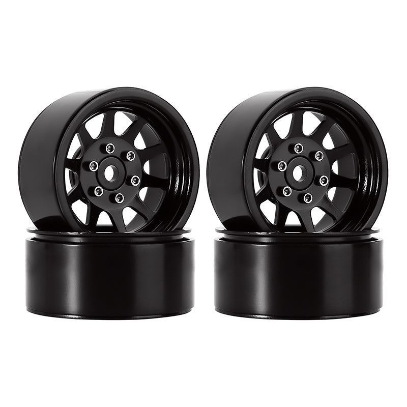 INJORA 4PCS 1.9" 10-spoke Metal Beadlock Wheel Rims for 1/10 RC Crawler 3 INJORA 4PCS 1.9" 10-spoke Metal Beadlock Wheel Rims for 1/10 RC Crawler