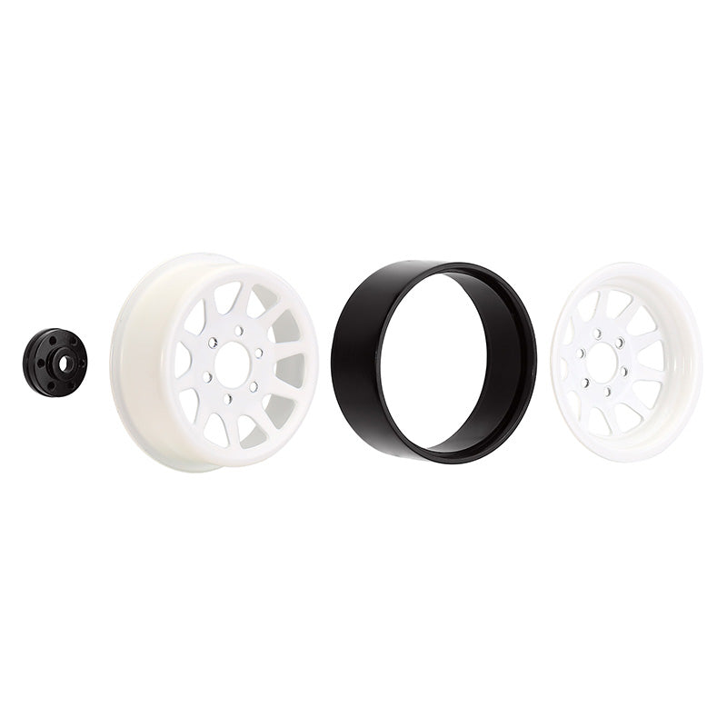 INJORA 4PCS 1.9" 10-spoke Metal Beadlock Wheel Rims for 1/10 RC Crawler 22 INJORA 4PCS 1.9" 10-spoke Metal Beadlock Wheel Rims for 1/10 RC Crawler