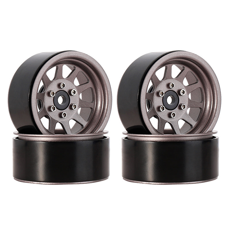 INJORA 4PCS 1.9" 10-spoke Metal Beadlock Wheel Rims for 1/10 RC Crawler 8 INJORA 4PCS 1.9" 10-spoke Metal Beadlock Wheel Rims for 1/10 RC Crawler