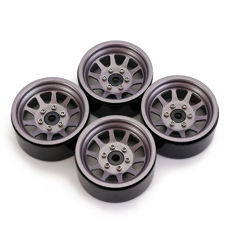 INJORA 4PCS 1.9" 10-spoke Metal Beadlock Wheel Rims for 1/10 RC Crawler 9 INJORA 4PCS 1.9" 10-spoke Metal Beadlock Wheel Rims for 1/10 RC Crawler