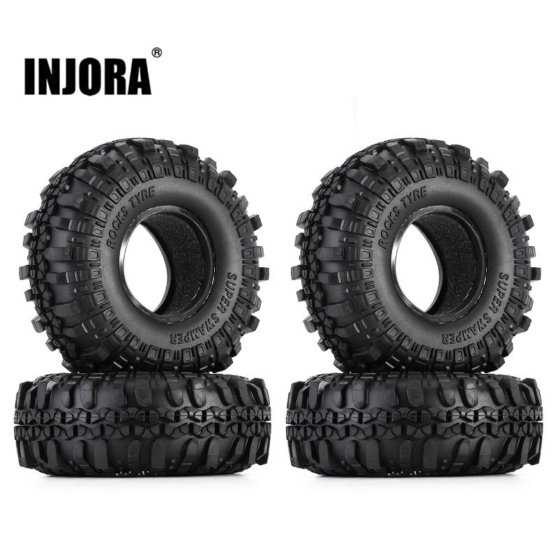 INJORA 4PCS 1.9" 108*40mm Rubber Tires for 1/10 RC Crawler