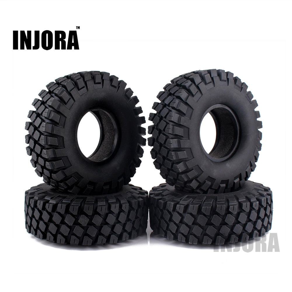 INJORA 4PCS 1.9" 114*39mm Rubber Rocks Tires for 1/10 RC Crawler