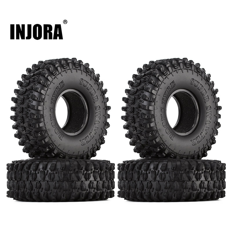 INJORA 4PCS 1.9" 120*42mm Rubber Tires Tyres for 1/10 RC Crawler