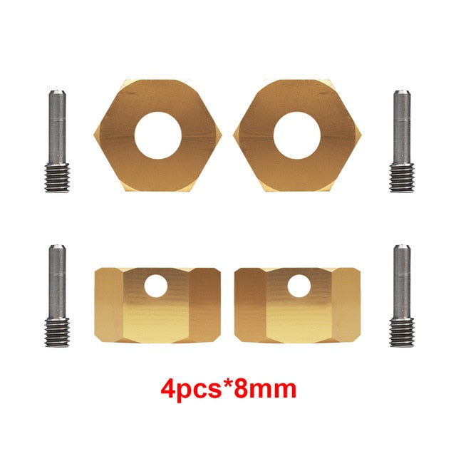 INJORA 4PCS 12mm Heavy Brass Wheel Hex Hub Extenders for Axial SCX10 III Capra 1.9 UTB 5 INJORA 4PCS 12mm Heavy Brass Wheel Hex Hub Extenders for Axial SCX10 III Capra 1.9 UTB