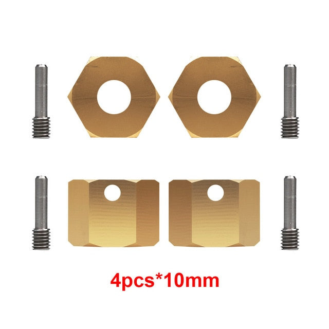 INJORA 4PCS 12mm Heavy Brass Wheel Hex Hub Extenders for Axial SCX10 III Capra 1.9 UTB 6 INJORA 4PCS 12mm Heavy Brass Wheel Hex Hub Extenders for Axial SCX10 III Capra 1.9 UTB