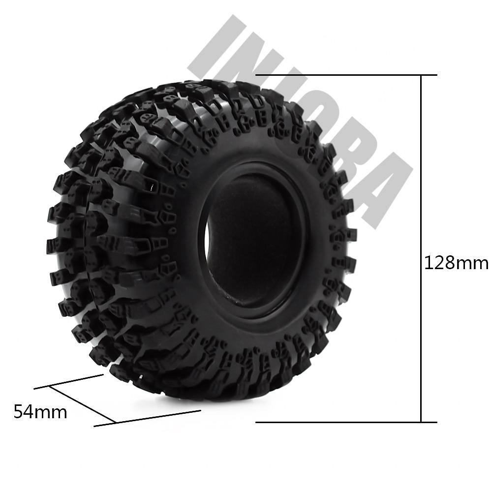 INJORA 4PCS 2.2" 128*54mm Rubber Tires for 1/10 RC Crawler 4 INJORA 4PCS 2.2" 128*54mm Rubber Tires for 1/10 RC Crawler