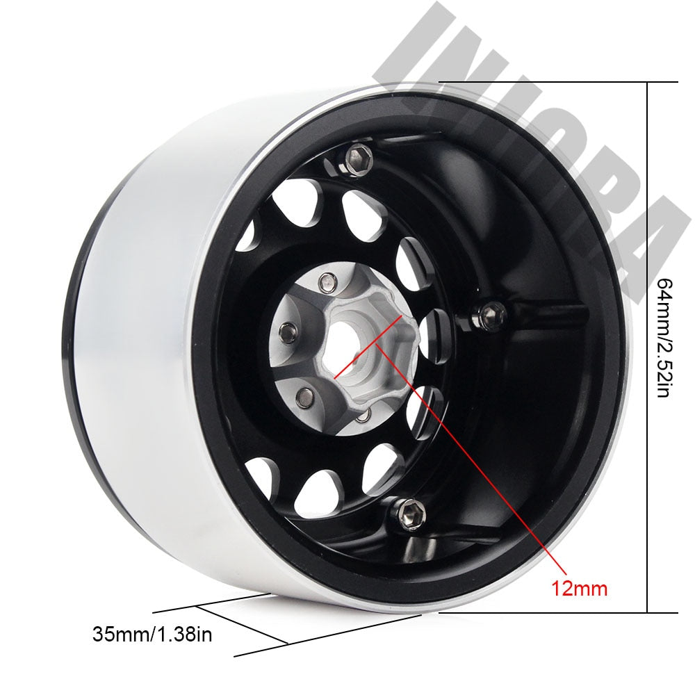 INJORA 4PCS 2.2" Aluminum Beadlock Wheel Rims for 1/10 RC Crawler 10 INJORA 4PCS 2.2" Aluminum Beadlock Wheel Rims for 1/10 RC Crawler