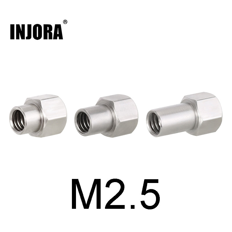 INJORA 4PCS 2/3/4.5mm M2.5 Long Nuts for 1/18 TRX4M