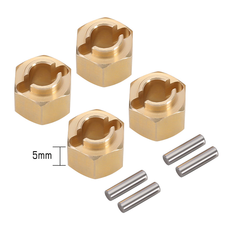 INJORA 4PCS 5/6/7/10mm Brass Wheel Hex Hub Extenders for 1/18 TRX4M (4M-02) 3 INJORA 4PCS 5/6/7/10mm Brass Wheel Hex Hub Extenders for 1/18 TRX4M (4M-02)