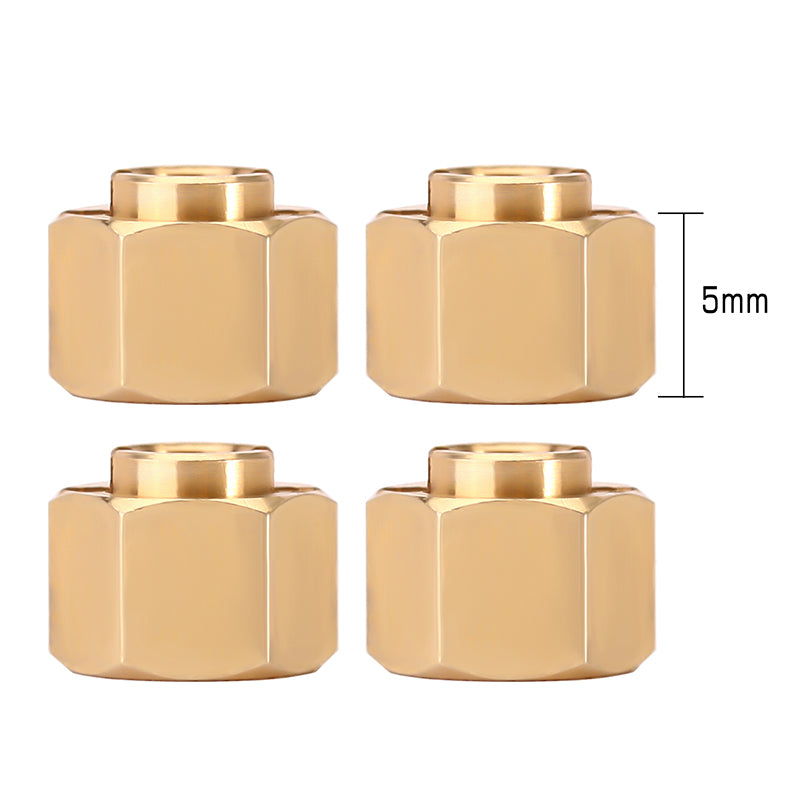 INJORA 4PCS 5/6/7/10mm Brass Wheel Hex Hub Extenders for 1/18 TRX4M (4M-02) 4 INJORA 4PCS 5/6/7/10mm Brass Wheel Hex Hub Extenders for 1/18 TRX4M (4M-02)