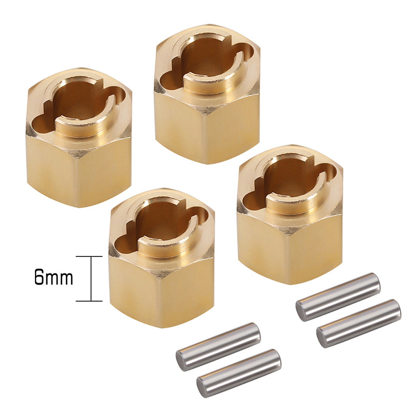 INJORA 4PCS 5/6/7/10mm Brass Wheel Hex Hub Extenders for 1/18 TRX4M (4M-02) 6 INJORA 4PCS 5/6/7/10mm Brass Wheel Hex Hub Extenders for 1/18 TRX4M (4M-02)