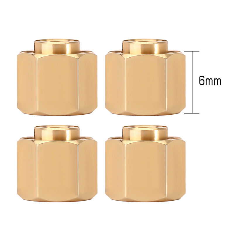 INJORA 4PCS 5/6/7/10mm Brass Wheel Hex Hub Extenders for 1/18 TRX4M (4M-02) 7 INJORA 4PCS 5/6/7/10mm Brass Wheel Hex Hub Extenders for 1/18 TRX4M (4M-02)