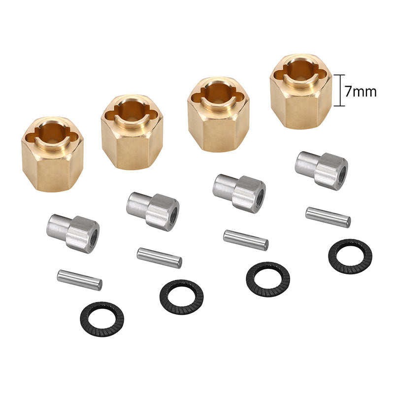 INJORA 4PCS 5/6/7/10mm Brass Wheel Hex Hub Extenders for 1/18 TRX4M (4M-02) 9 INJORA 4PCS 5/6/7/10mm Brass Wheel Hex Hub Extenders for 1/18 TRX4M (4M-02)