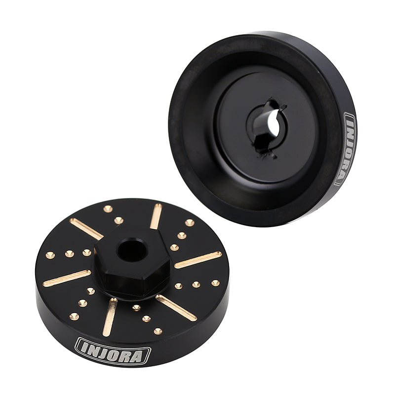 INJORA 4pcs 6g/pcs Black Wheel Weights with Wheel Hex Hubs for Axial SCX24 AX24 4 INJORA 4pcs 6g/pcs Black Wheel Weights with Wheel Hex Hubs for Axial SCX24 AX24