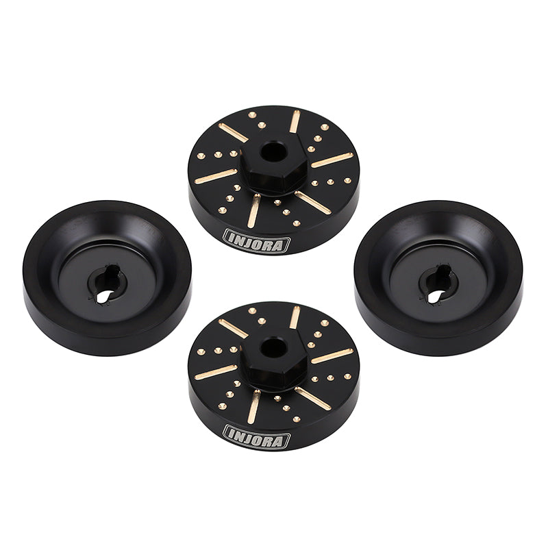 INJORA 4pcs 6g/pcs Black Wheel Weights with Wheel Hex Hubs for Axial SCX24 AX24 7 INJORA 4pcs 6g/pcs Black Wheel Weights with Wheel Hex Hubs for Axial SCX24 AX24