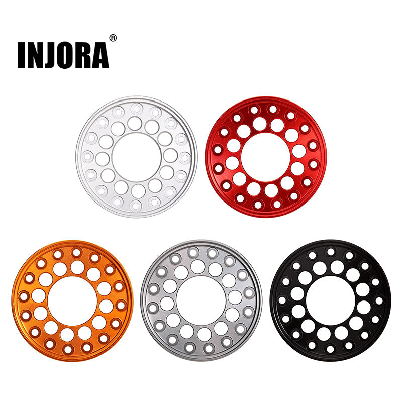 INJORA 4PCS CNC Aluminum Outer Beadlock Rings for INJORA 1.0" Wheel Rims