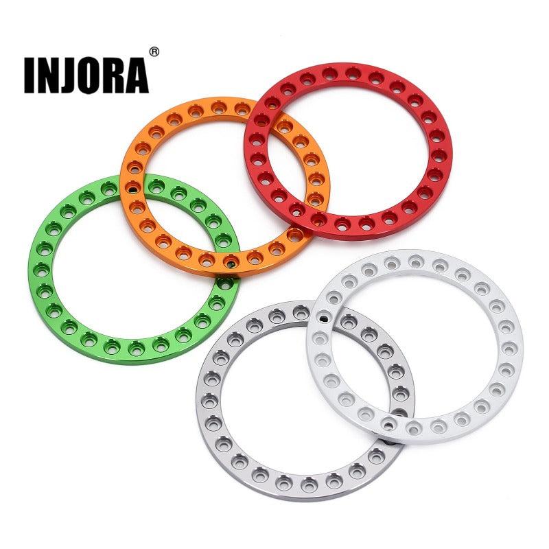 INJORA 4PCS CNC Aluminum Wheel Outer Beadlock Rings for 1.9" Wheel Rims