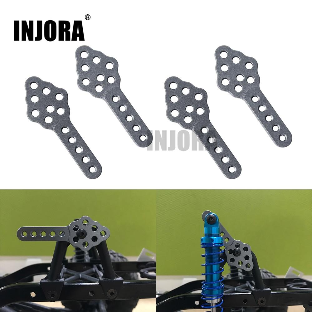 INJORA 4pcs CNC Metal Shock Absorber Mount Adjust Height Angle Stand for 1/10 RC Crawler