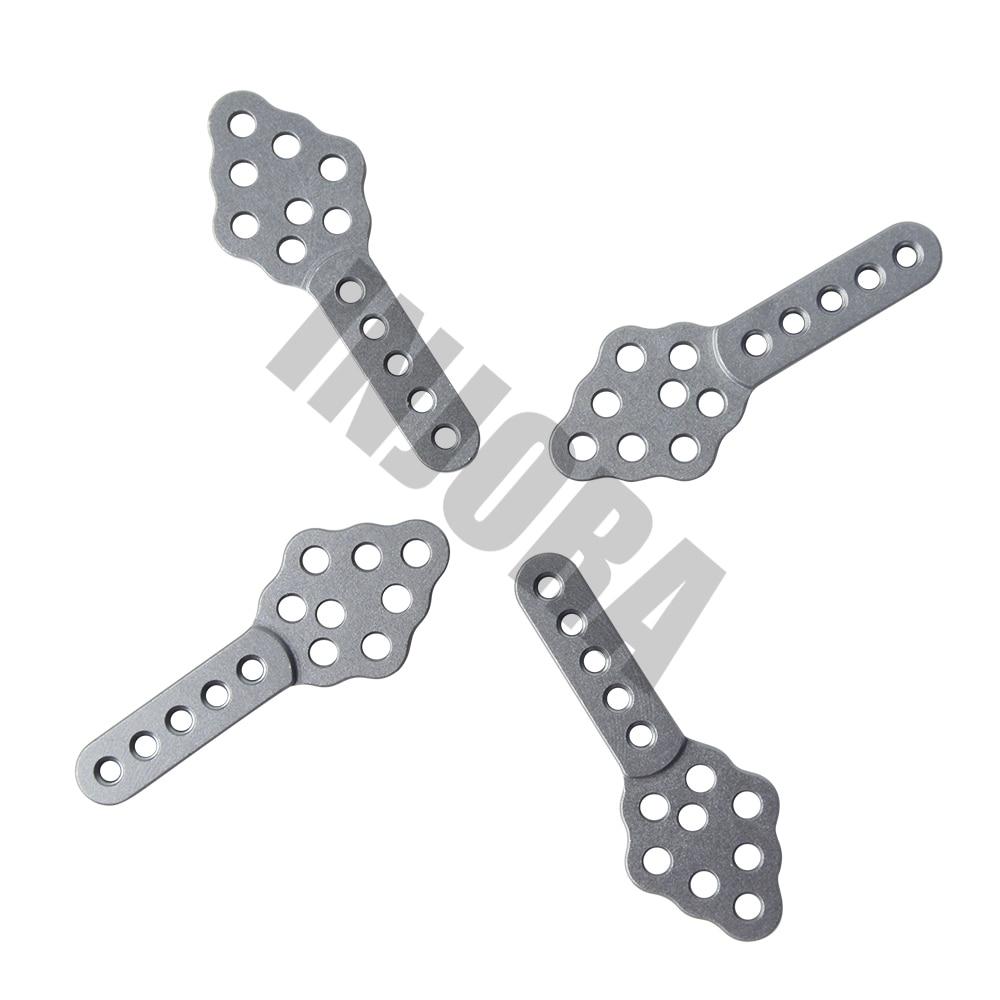 INJORA 4pcs CNC Metal Shock Absorber Mount Adjust Height Angle Stand for 1/10 RC Crawler 6 INJORA 4pcs CNC Metal Shock Absorber Mount Adjust Height Angle Stand for 1/10 RC Crawler