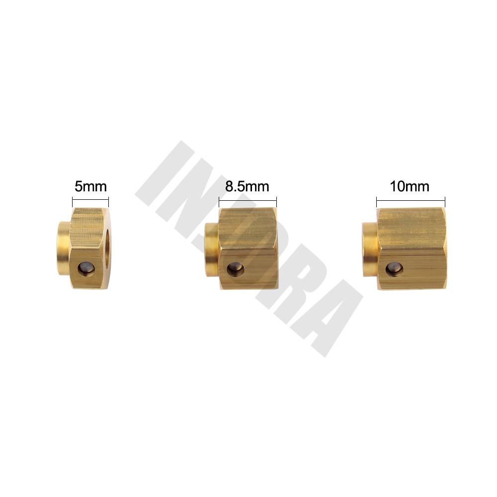 INJORA 4PCS/6PCS 12mm Heavy Brass Wheel Hex Hub Extenders for Traxxas TRX4 TRX6 12 INJORA 4PCS/6PCS 12mm Heavy Brass Wheel Hex Hub Extenders for Traxxas TRX4 TRX6