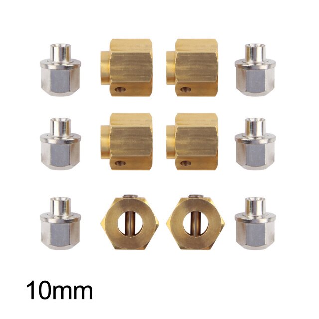 INJORA 4PCS/6PCS 12mm Heavy Brass Wheel Hex Hub Extenders for Traxxas TRX4 TRX6 7 INJORA 4PCS/6PCS 12mm Heavy Brass Wheel Hex Hub Extenders for Traxxas TRX4 TRX6