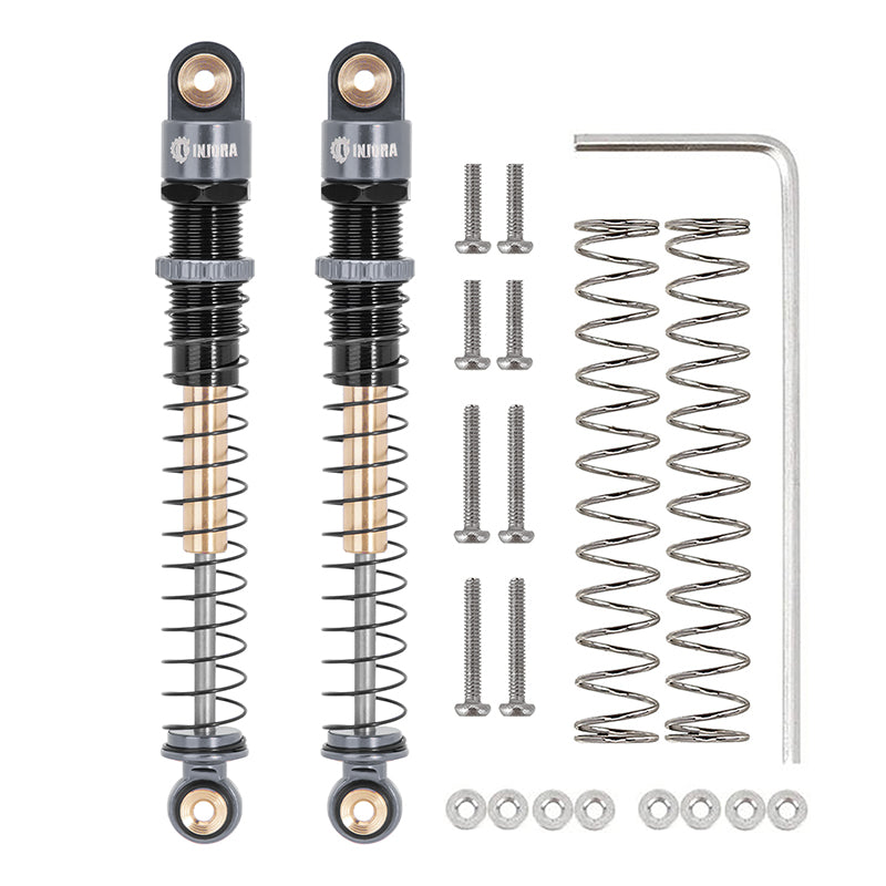 INJORA 51mm Aluminum Long Travel Threaded Double Barrel Shocks for Axial AX24 14 INJORA 51mm Aluminum Long Travel Threaded Double Barrel Shocks for Axial AX24