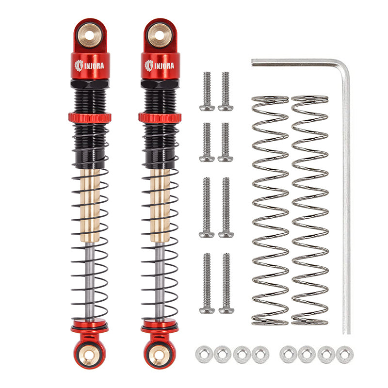 INJORA 51mm Aluminum Long Travel Threaded Double Barrel Shocks for Axial AX24 3 INJORA 51mm Aluminum Long Travel Threaded Double Barrel Shocks for Axial AX24