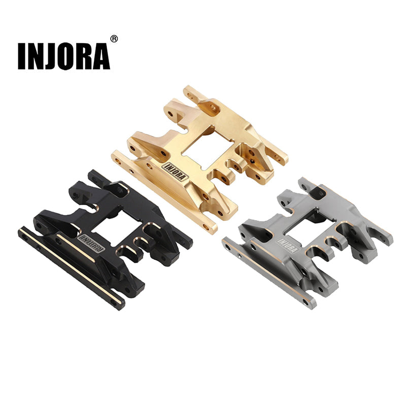 INJORA 53g/pcs Brass Skid Plate Transmission Mount for 1/18 TRX4M (4M-67)