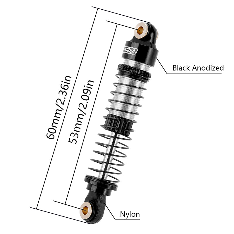 INJORA 53mm Threaded Oil Shocks for 1/18 Redcat Ascent-18 HPI Venture18 5 INJORA 53mm Threaded Oil Shocks for 1/18 Redcat Ascent-18 HPI Venture18