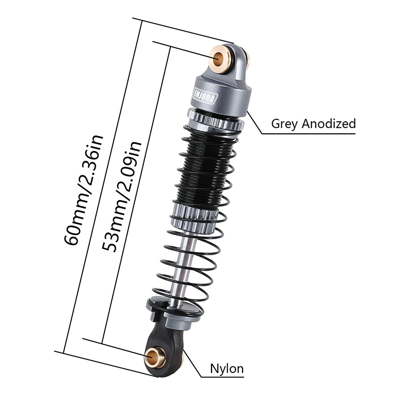INJORA 53mm Threaded Oil Shocks for 1/18 Redcat Ascent-18 HPI Venture18 10 INJORA 53mm Threaded Oil Shocks for 1/18 Redcat Ascent-18 HPI Venture18