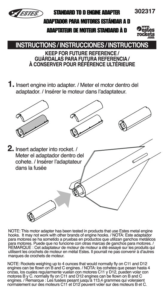 Engine Adapters Standard to D 4 Engine Adapters Standard to D