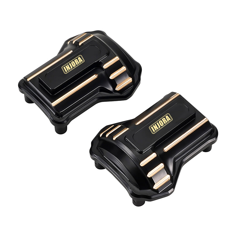 INJORA 55g/pcs Black Brass Diff Covers for 1/10 FMS FCX10 5 INJORA 55g/pcs Black Brass Diff Covers for 1/10 FMS FCX10