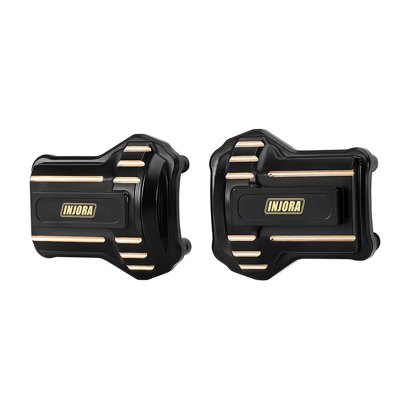 INJORA 55g/pcs Black Brass Diff Covers for 1/10 FMS FCX10 6 INJORA 55g/pcs Black Brass Diff Covers for 1/10 FMS FCX10