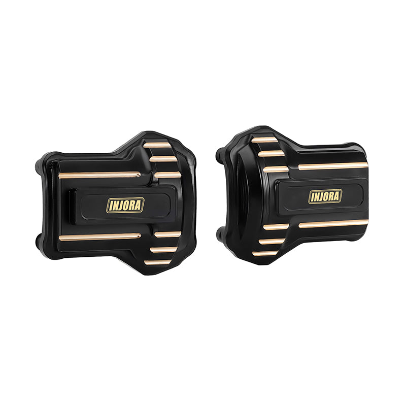 INJORA 55g/pcs Black Brass Diff Covers for 1/10 FMS FCX10 7 INJORA 55g/pcs Black Brass Diff Covers for 1/10 FMS FCX10