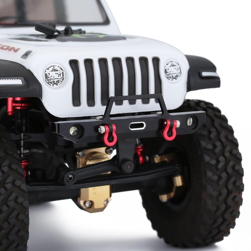 INJORA 58*15mm Aluminum Front Bumper with 2 D-rings for Axial SCX24 8 INJORA 58*15mm Aluminum Front Bumper with 2 D-rings for Axial SCX24