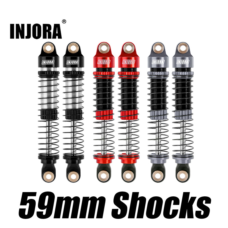 INJORA 59mm Long Threaded Oil Shocks for 1/18 TRX4M (4M-42)