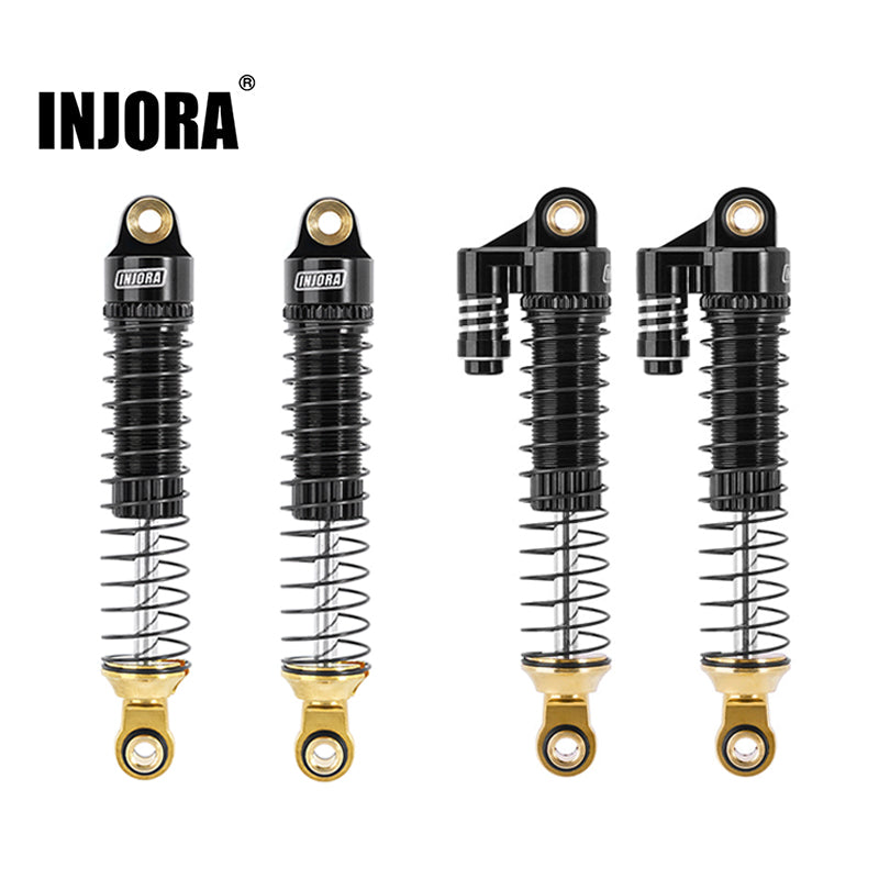 INJORA 59mm Long Threaded Oil Shocks with Brass End for 1/18 TRX4M